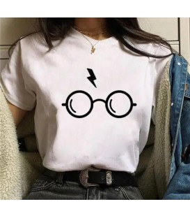 Polera Harry Potter Blanca Camiseta 